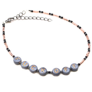 Edgy Swear Word Jewelry F*** Off Anklet