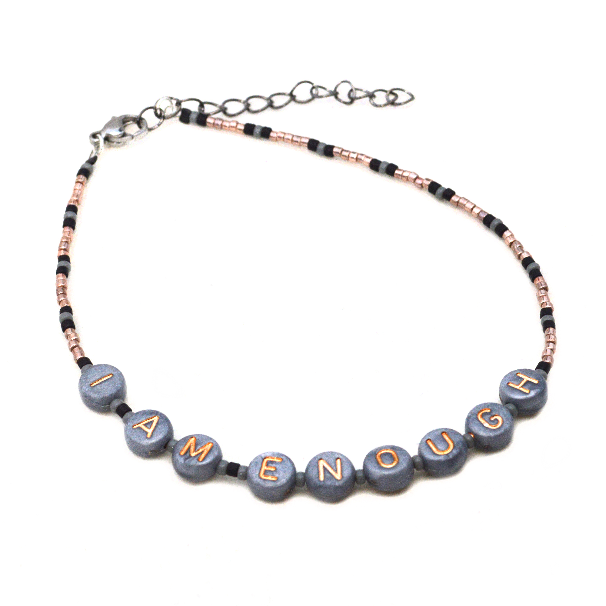 I Am Enough Anklet Affirmation Jewelry
