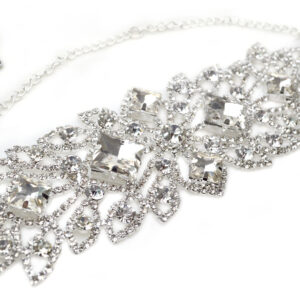 formal bridal crystal choker